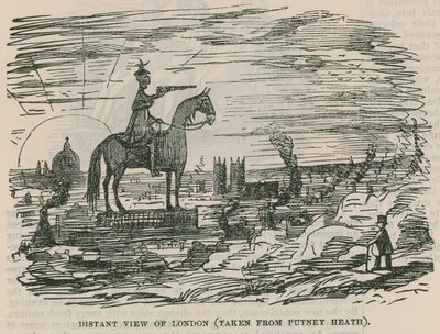 Vue lointaine de Londres (prise de Putney Heath) - English School