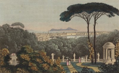 Vue lointaine de Naples, Italie - English School