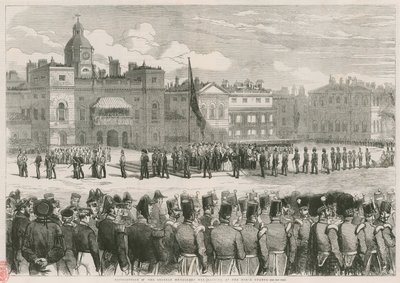 Distribution des médailles de Crimée par Sa Majesté aux Horse Guards - English School