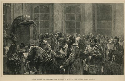 Service divin pour les bergers et les bouviers - une étude au Berners Hall, Islington, Londres - English School