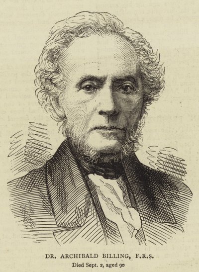 Dr Archibald Billing, FRS (gravure) - English School