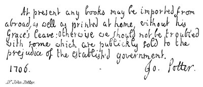 Dr John Potter - English School