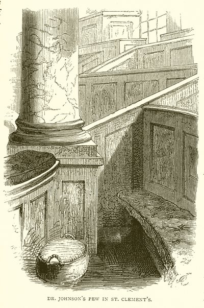 Banc du Dr. Johnson à St. Clements - English School