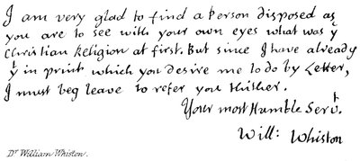 Dr William Whiston - English School