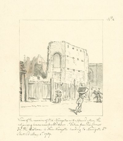 Dessin des restes de l