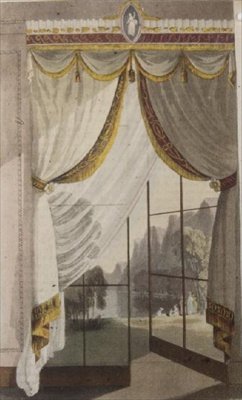 Rideau de fenêtre de salon, planche 100 de Ackermann