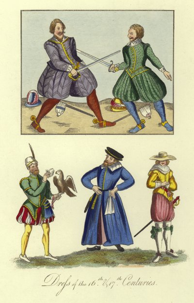 Vêtements des 16ème et 17ème siècles - English School