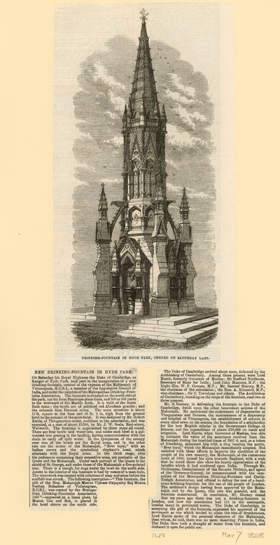 Fontaine à boire à Hyde Park - English School