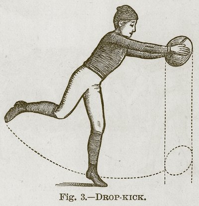 Drop-Kick, illustration pour Cassells Book of Sports and Pastimes, vers 1890 - English School