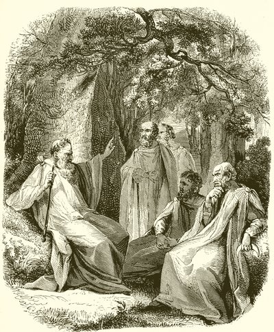 Druides dans le bosquet sacré - English School
