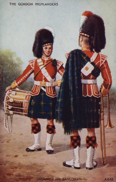 Tambour et musicien des Gordon Highlanders - English School
