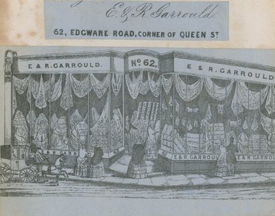 E & R Garrould, 62 Edgware Road, coin de Queen Street, Londres - English School