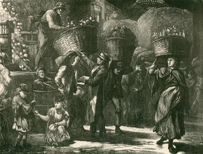Tôt le matin au marché de Covent Garden, Londres - English School