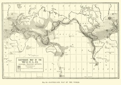 Carte des tremblements de terre du monde - English School