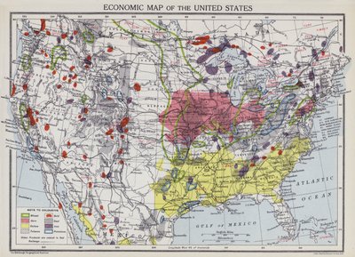 Carte économique des États-Unis - English School