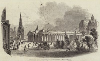 Édimbourg, Royal Institution, et Scott Monument - English School