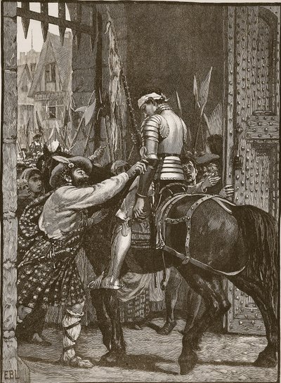 Édimbourg après Flodden, illustration de Cassells Illustrated History of England - English School