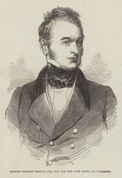 Edmund Beckett Denison, Esquire, MP, pour le West Riding du Yorkshire - English School