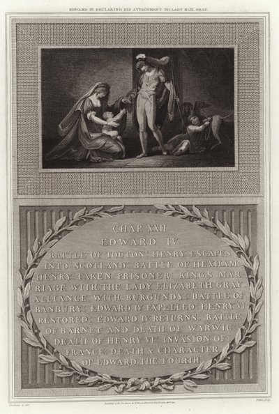 Édouard IV déclarant son attachement à Lady Elizabeth Gray - English School