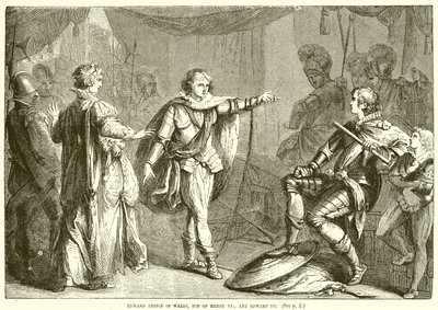 Édouard, prince de Galles, fils de Henri VI, et Édouard IV - English School