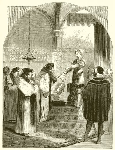 Édouard VI présentant le mandat d