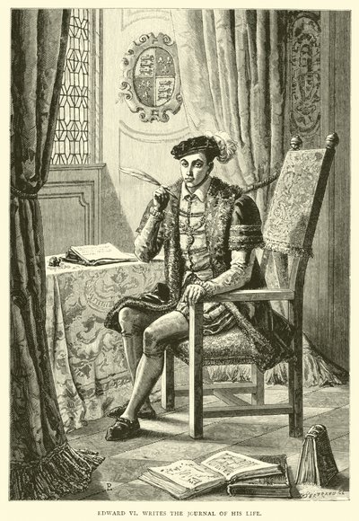 Édouard VI écrit le journal de sa vie - English School