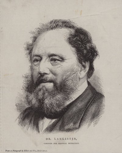 Edwin Lankester, chirurgien et naturaliste anglais et coroner pour le Middlesex central - English School