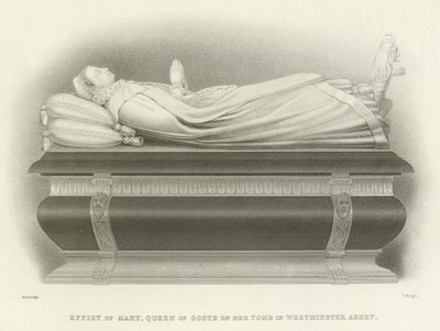 Effigie de Marie, reine des Écossais, sur sa tombe à l