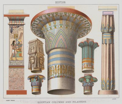 Colonnes et pilastres égyptiens - English School