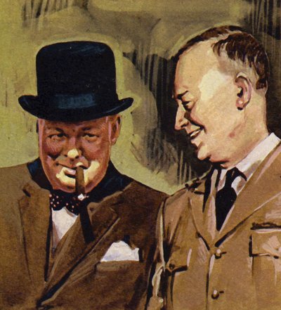 Eisenhower et Winston Churchill - English School