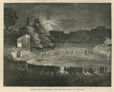 Lumière électrique sur les lacs au palais Alexandra - English School