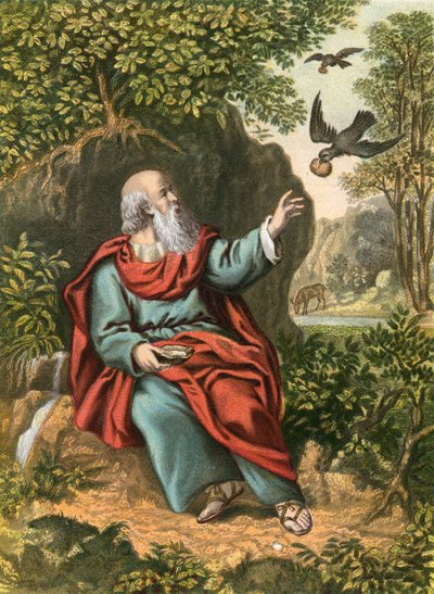 Élie nourri par les corbeaux - English School