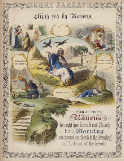 Élie nourri par les corbeaux - English School