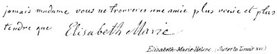 Élisabeth-Marie-Hélène, sœur de Louis XVI - English School