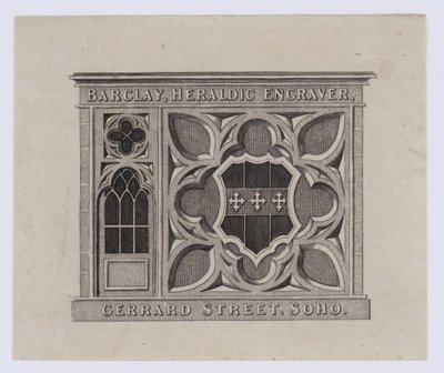 Graveur, Barclay, carte de visite - English School