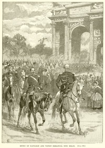 Entrée de Napoléon et Victor Emmanuel à Milan - English School