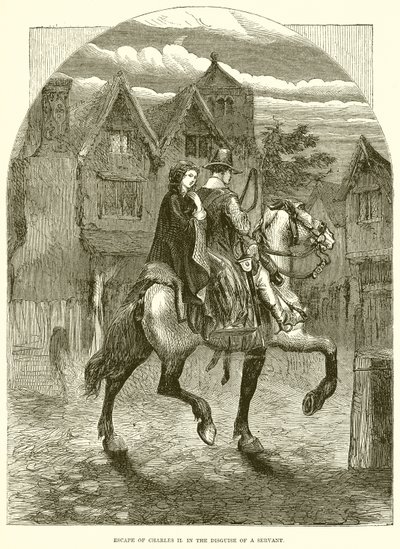 Fuite de Charles II déguisé en serviteur - English School