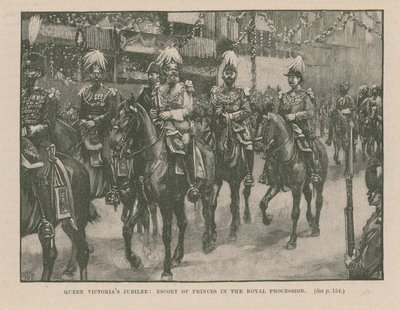 Escorte des Princes dans la procession royale - English School