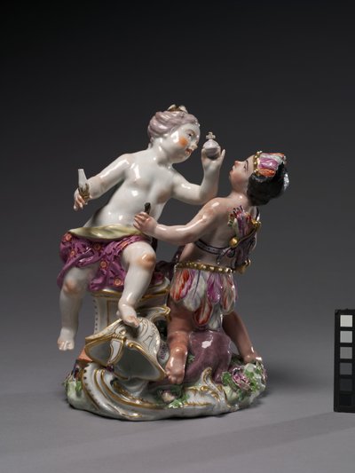 Europe et Amérique, fabriqué par Chelsea Porcelain Factory, c.1760 - English School