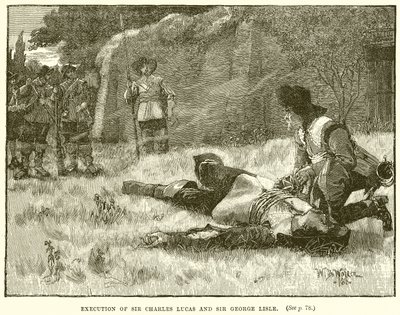 Exécution de Sir Charles Lucas et Sir George Lisle - English School