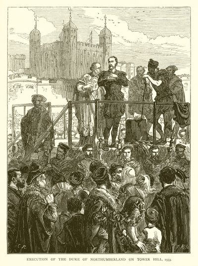 Exécution du duc de Northumberland à Tower Hill, 1553 - English School