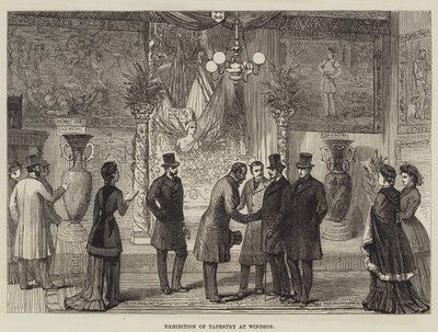 Exposition de tapisserie à Windsor (gravure) - English School