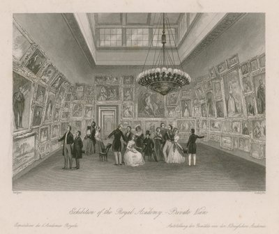 Exposition de la Royal Academy - vue privée - English School