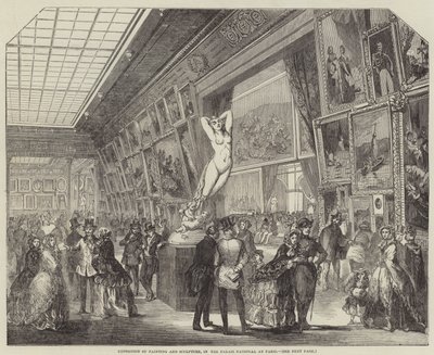 Exposition de peinture et de sculpture, au Palais National à Paris (gravure) - English School