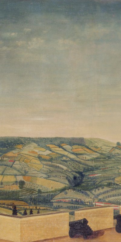 Paysage étendu vu de Rodborough Fort, vers 1764 (détail) - English School