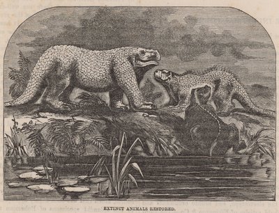 Animaux éteints restaurés et exposés au Crystal Palace - English School