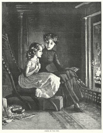 Visages dans le feu (gravure) - English School