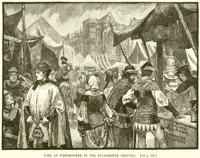 Foire à Westminster au XIVe Siècle - English School