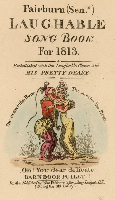 Livre de chansons amusantes de Fairburn senior pour 1813 - English School