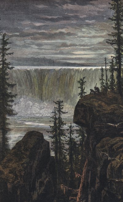 Chutes du Niagara (gravure en couleur) - English School